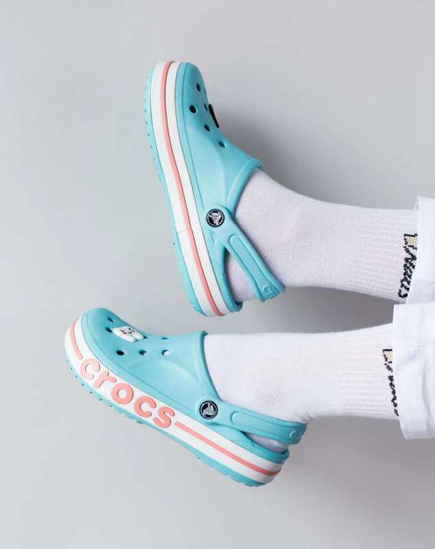Жіночі Crocs Bayaband Clog Ice Blue/Melon — фото 8