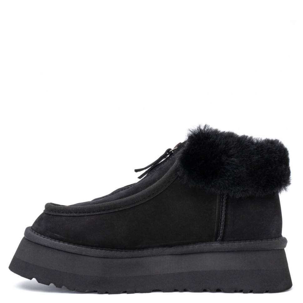 Жіночі UGG Платформа Замша Чорні з Змійкою Funkette Boot Black — фото 2