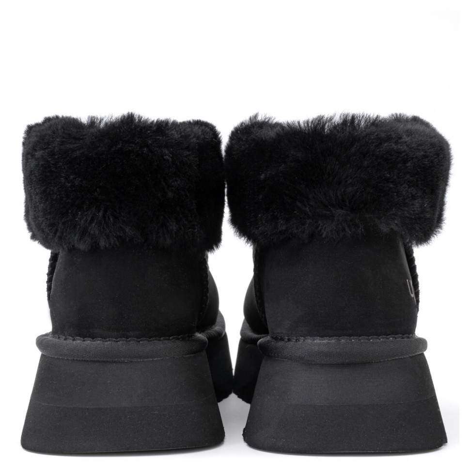 Жіночі UGG Платформа Замша Чорні з Змійкою Funkette Boot Black — фото 4