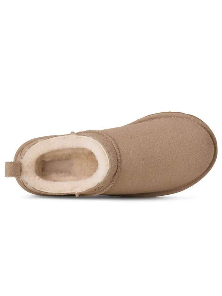 Жіночі UGG Мікро Бежеві Замшеві Classic Micro Boot Beige Suede — фото 4