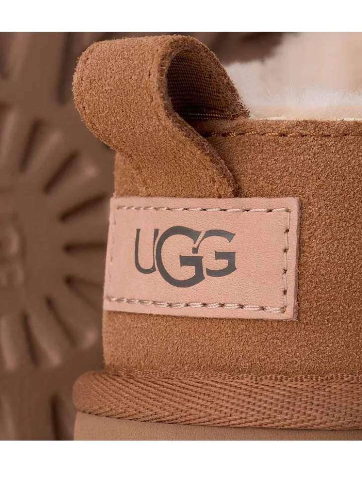 Жіночі UGG Мікро Помаранчеві Замшеві Classic Micro Boot Chectnut Suede — фото 6