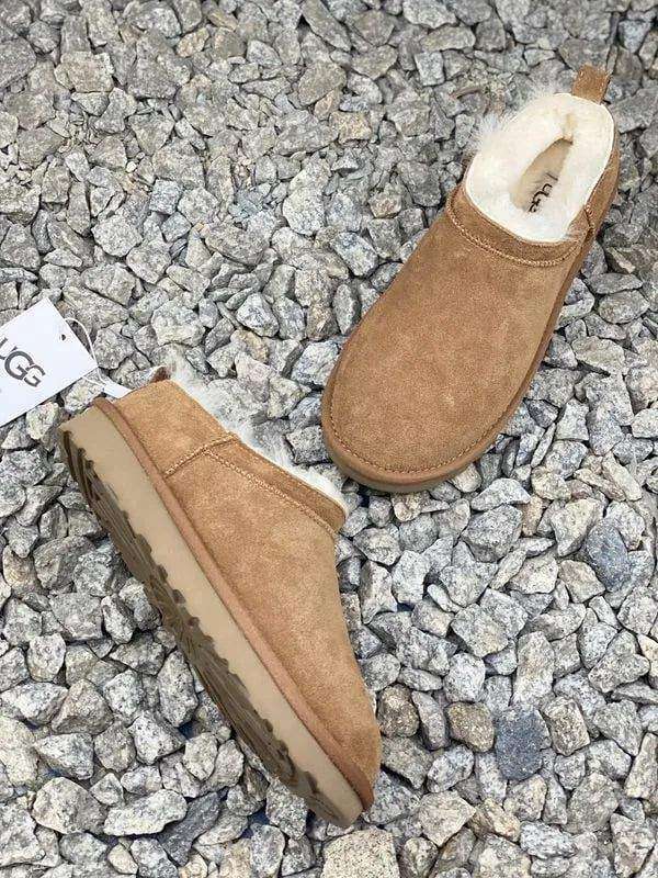 Жіночі UGG Мікро Помаранчеві Замшеві Classic Micro Boot Chectnut Suede — фото 8