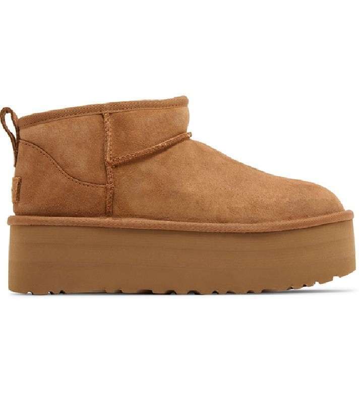 Жіночі UGG Ультра Міні Платформа Помаранчеві Classic Ultra Mini Platform Chestnut Suede