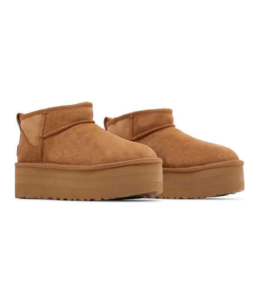 Жіночі UGG Ультра Міні Платформа Помаранчеві Classic Ultra Mini Platform Chestnut Suede — фото 2