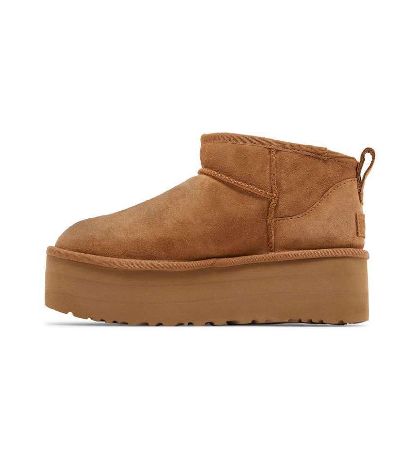 Жіночі UGG Ультра Міні Платформа Помаранчеві Classic Ultra Mini Platform Chestnut Suede — фото 3