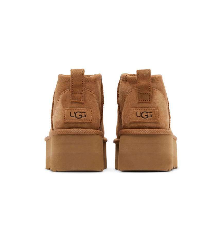 Жіночі UGG Ультра Міні Платформа Помаранчеві Classic Ultra Mini Platform Chestnut Suede — фото 4