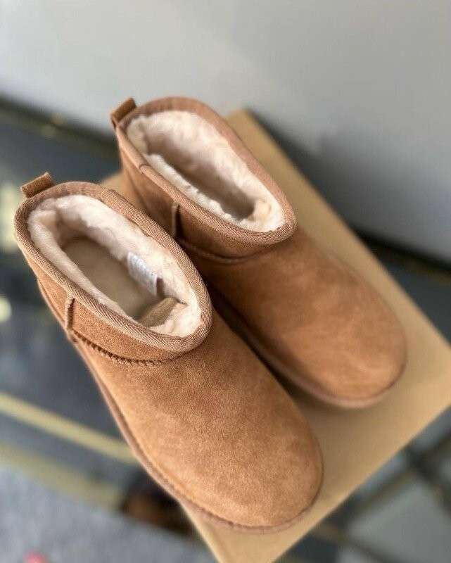 Жіночі UGG Ультра Міні Платформа Помаранчеві Classic Ultra Mini Platform Chestnut Suede — фото 6