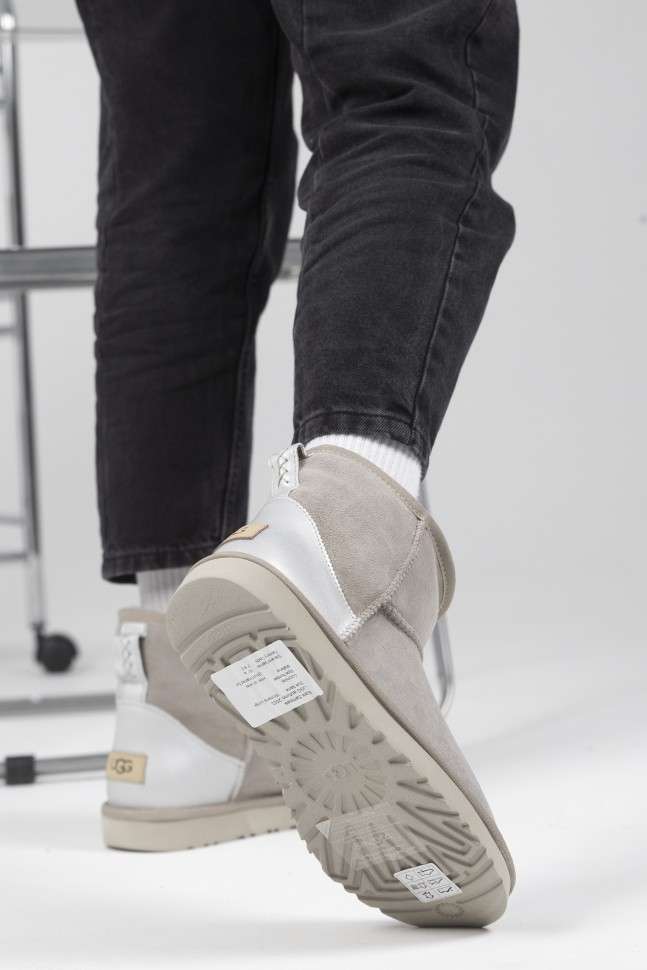 Жіночі UGG Міні Замш Беж-Молочні Mini Beige Suide Chromium — фото 13