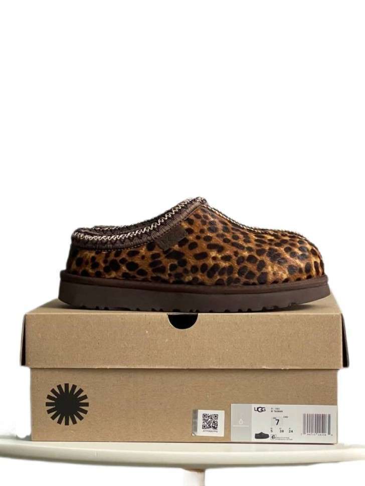 Жіночі UGG Тасман Сліппер Ультра Міні Леопардові Шльопанці Tasman Caspian Burnt Cedar