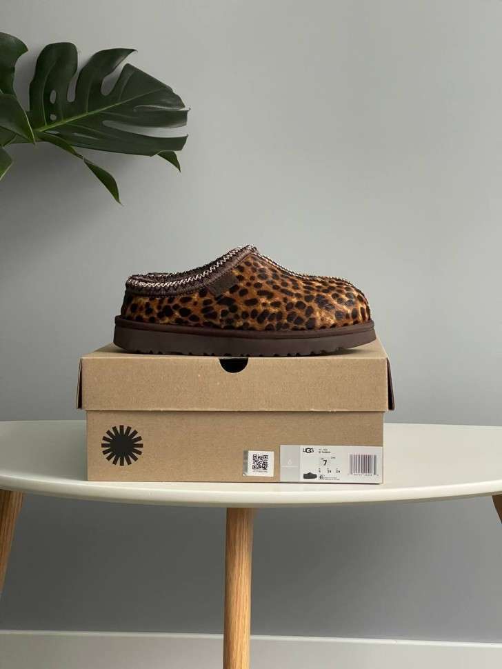Жіночі UGG Тасман Сліппер Ультра Міні Леопардові Шльопанці Tasman Caspian Burnt Cedar — фото 11