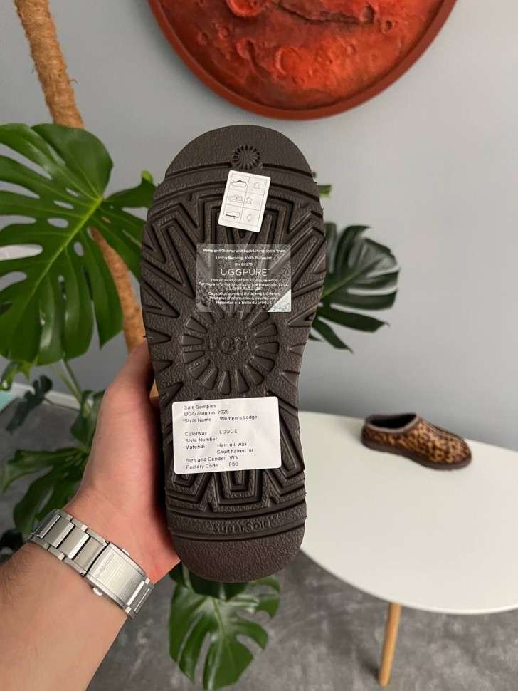 Жіночі UGG Тасман Сліппер Ультра Міні Леопардові Шльопанці Tasman Caspian Burnt Cedar — фото 3