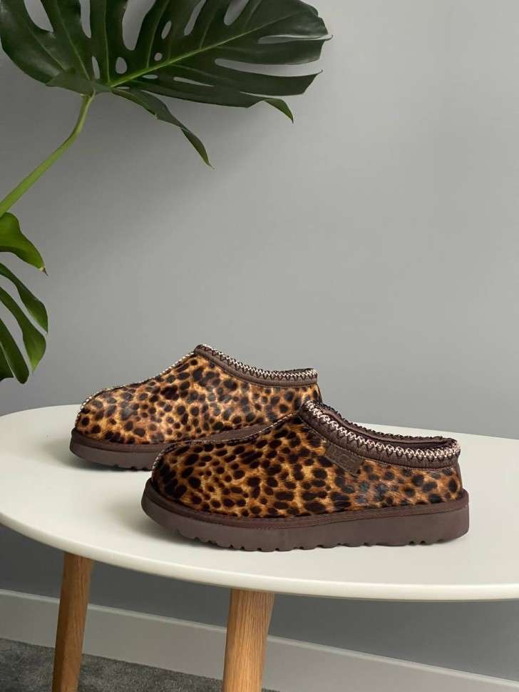 Жіночі UGG Тасман Сліппер Ультра Міні Леопардові Шльопанці Tasman Caspian Burnt Cedar — фото 5