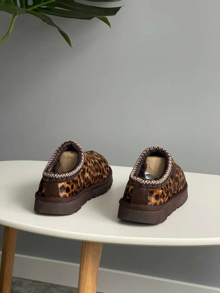 Жіночі UGG Тасман Сліппер Ультра Міні Леопардові Шльопанці Tasman Caspian Burnt Cedar — фото 6