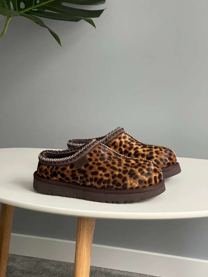 Жіночі UGG Тасман Сліппер Ультра Міні Леопардові Шльопанці Tasman Caspian Burnt Cedar — фото 7