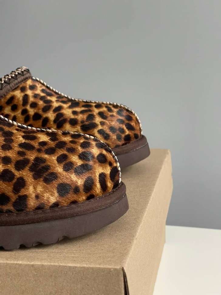 Жіночі UGG Тасман Сліппер Ультра Міні Леопардові Шльопанці Tasman Caspian Burnt Cedar — фото 8