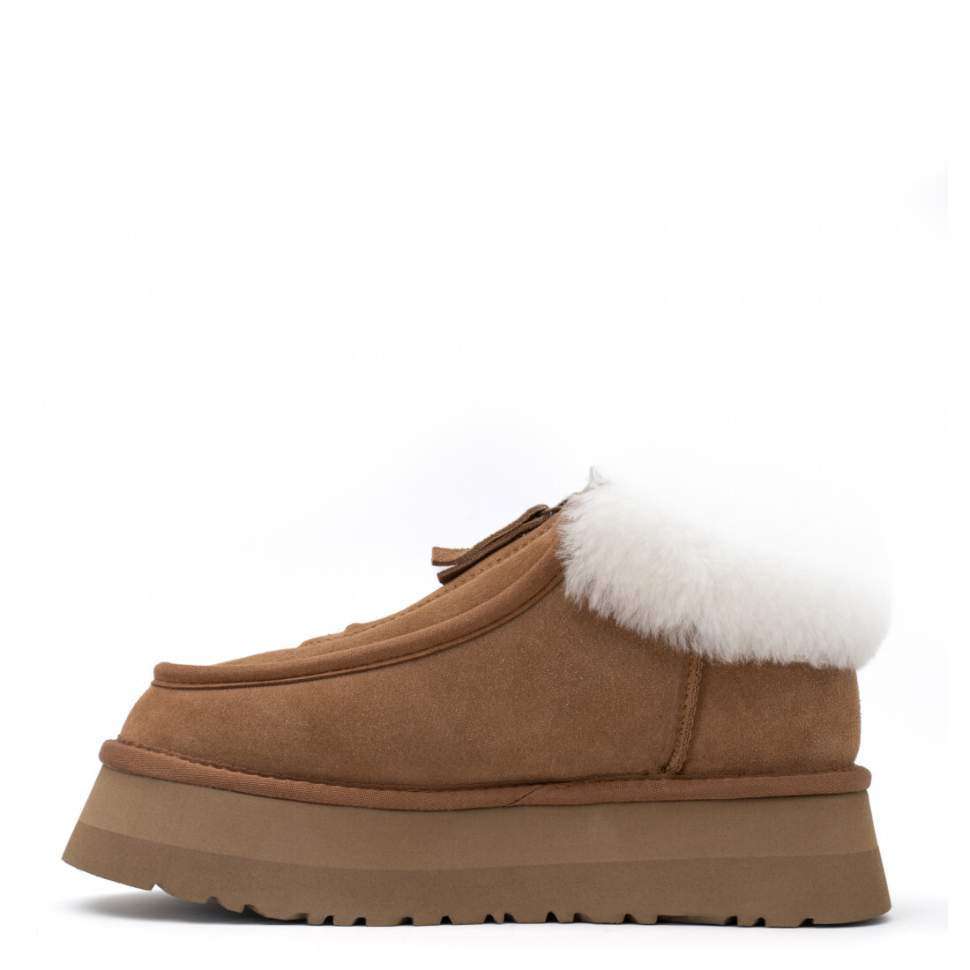 Жіночі UGG Платформа Замша Коричневі з Змійкою Funkette Boot Chestnut Suede — фото 2