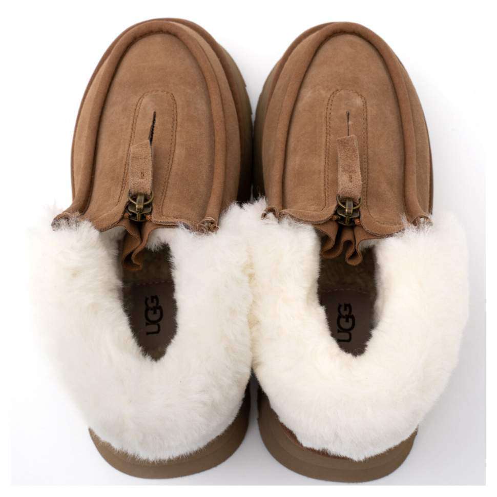 Жіночі UGG Платформа Замша Коричневі з Змійкою Funkette Boot Chestnut Suede — фото 4