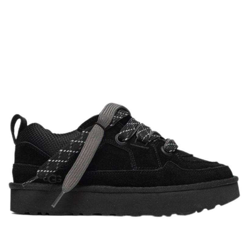 Жіночі UGG Низькі Кросівки Зимові Замшеві Чорні Термо Lo Lowmel Black