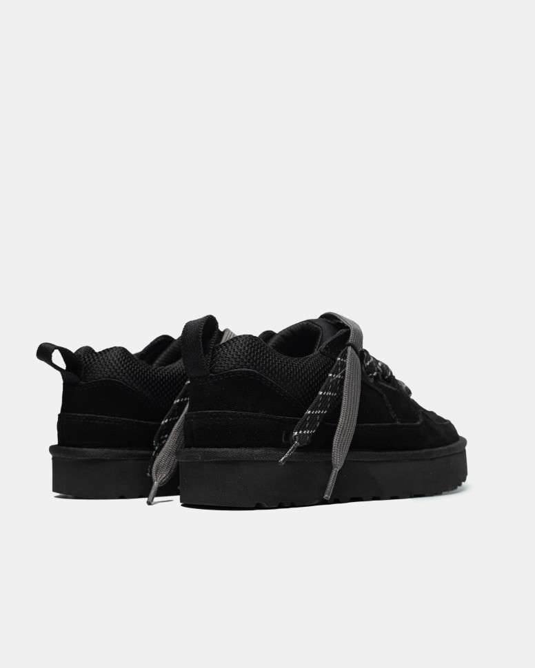 Жіночі UGG Низькі Кросівки Зимові Замшеві Чорні Термо Lo Lowmel Black — фото 3