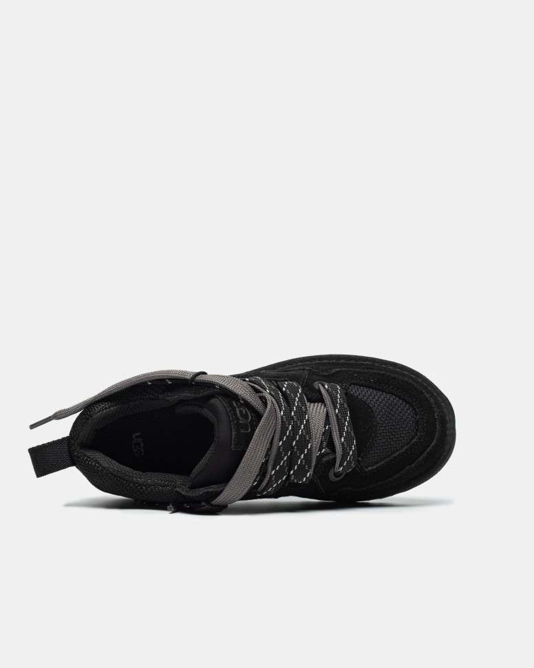 Жіночі UGG Низькі Кросівки Зимові Замшеві Чорні Термо Lo Lowmel Black — фото 4