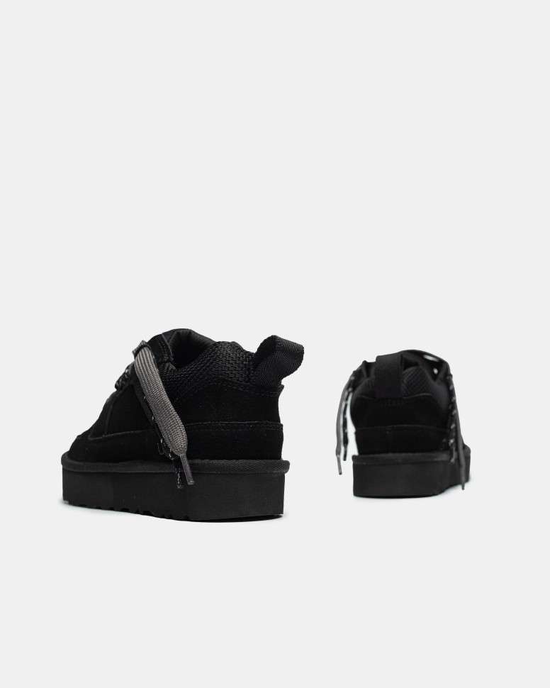Жіночі UGG Низькі Кросівки Зимові Замшеві Чорні Термо Lo Lowmel Black — фото 8