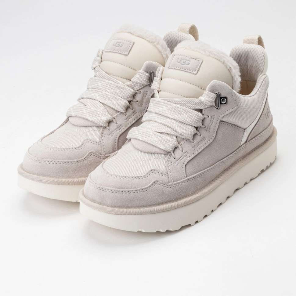 Жіночі UGG кросівки Зимові Замшеві Світло Сірі Lowmel Sneaker Ceramic — фото 11