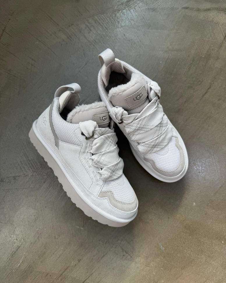 Жіночі UGG кросівки Зимові Замшеві Світло Сірі Lowmel Sneaker Ceramic — фото 13