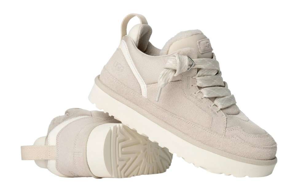 Жіночі UGG кросівки Зимові Замшеві Світло Сірі Lowmel Sneaker Ceramic — фото 4