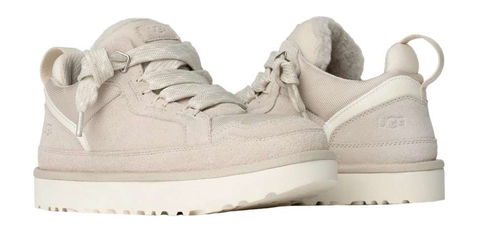 Жіночі UGG кросівки Зимові Замшеві Світло Сірі Lowmel Sneaker Ceramic — фото 5