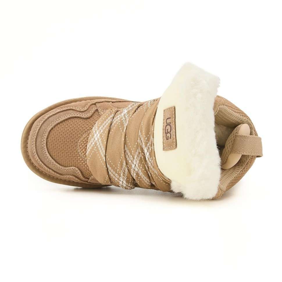 Жіночі UGG Кросівки Зимові Високі Замшеві Бежеві Lowmel Sneaker high Beige — фото 3