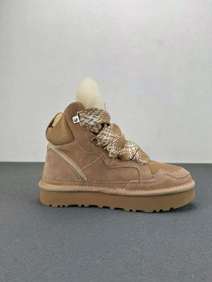 Жіночі UGG Кросівки Зимові Високі Замшеві Бежеві Lowmel Sneaker high Beige — фото 7