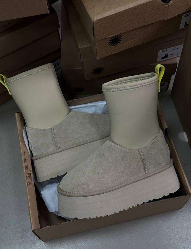 Жіночі UGG Платформа Діппер Бежеві Platform Classic Dipper Sand Boots — фото 3