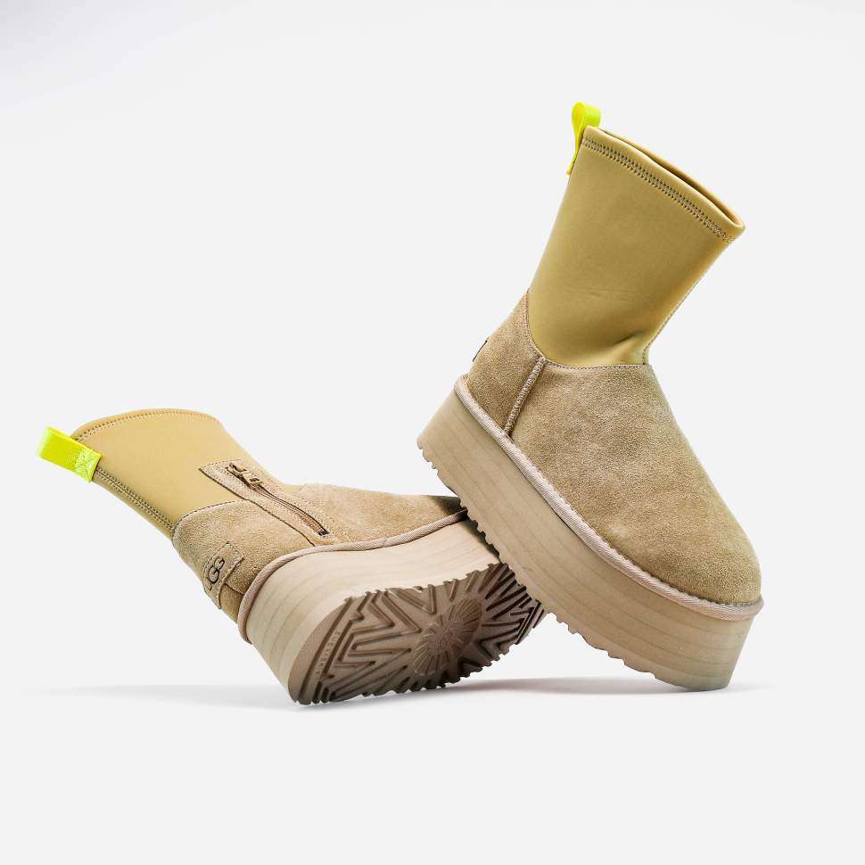 Жіночі UGG Платформа Діппер Бежеві Platform Classic Dipper Sand Boots — фото 8