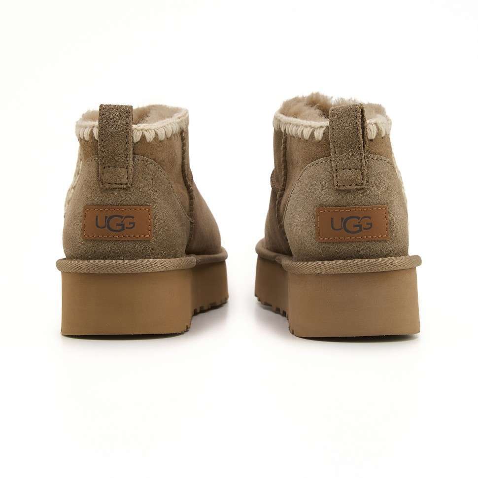 Жіночі UGG Сліппер Ультра Міні Платформа Світло Коричневі Хакі Eskimo Light Brown — фото 5