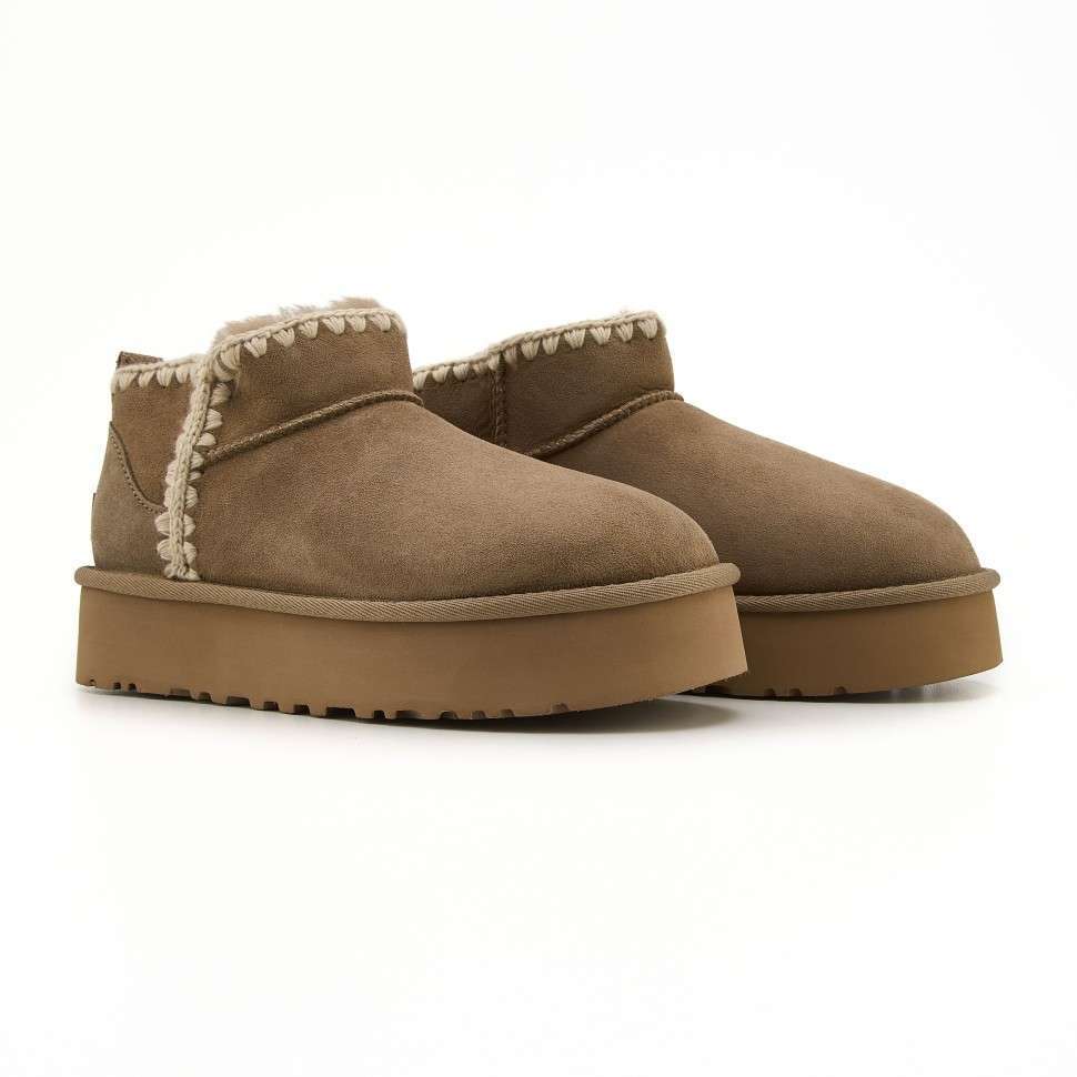 Жіночі UGG Сліппер Ультра Міні Платформа Світло Коричневі Хакі Eskimo Light Brown — фото 6
