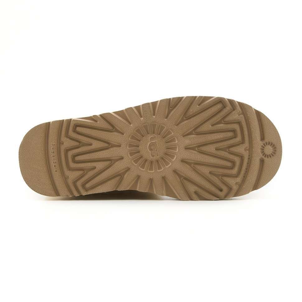 Жіночі UGG Тазель Платформа Чоботи Сліпери Тапці Бежеві Замша з Хутром Tazzelle Mustard Seed — фото 3