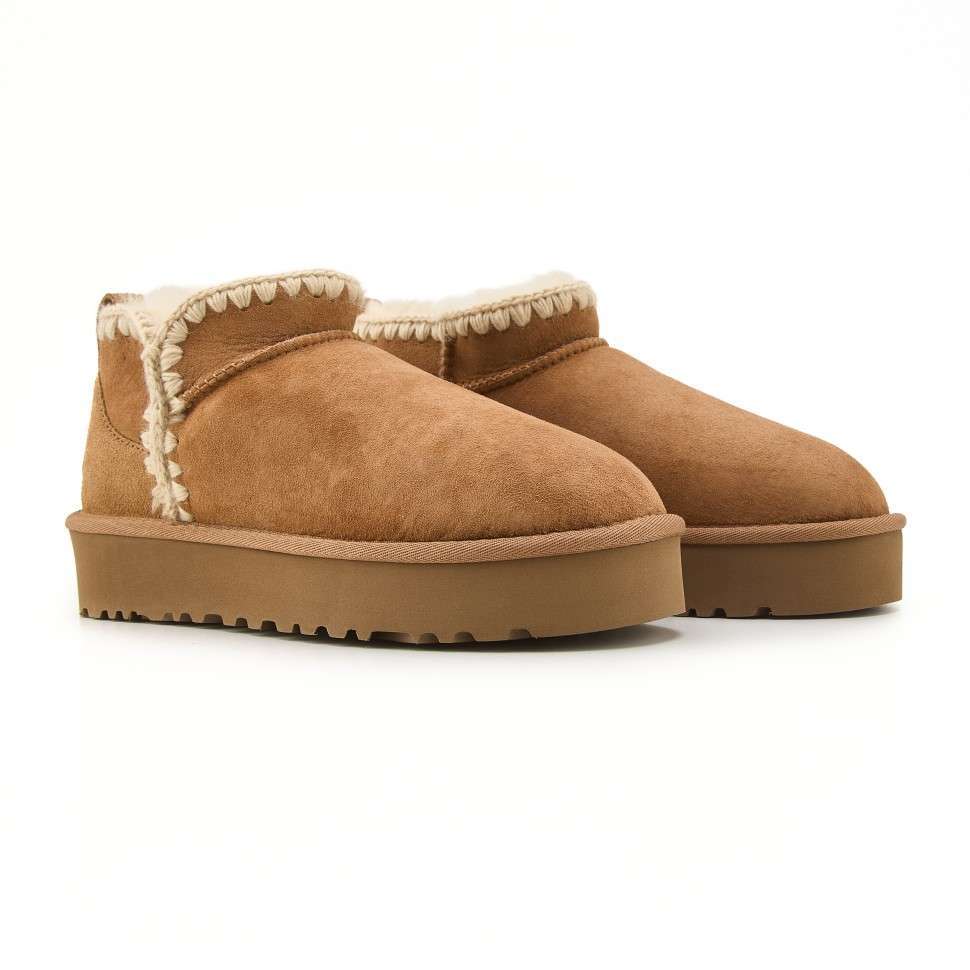 Жіночі UGG Сліппер Ультра Міні Платформа Коричневі Хакі Eskimo Chestnut — фото 5