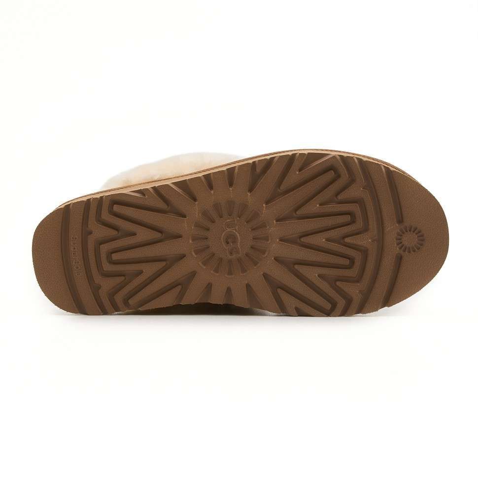 Жіночі UGG Сандалі Платформа Помаранчеві Замша Funkette Slippers Platform Chestnut v2 — фото 2