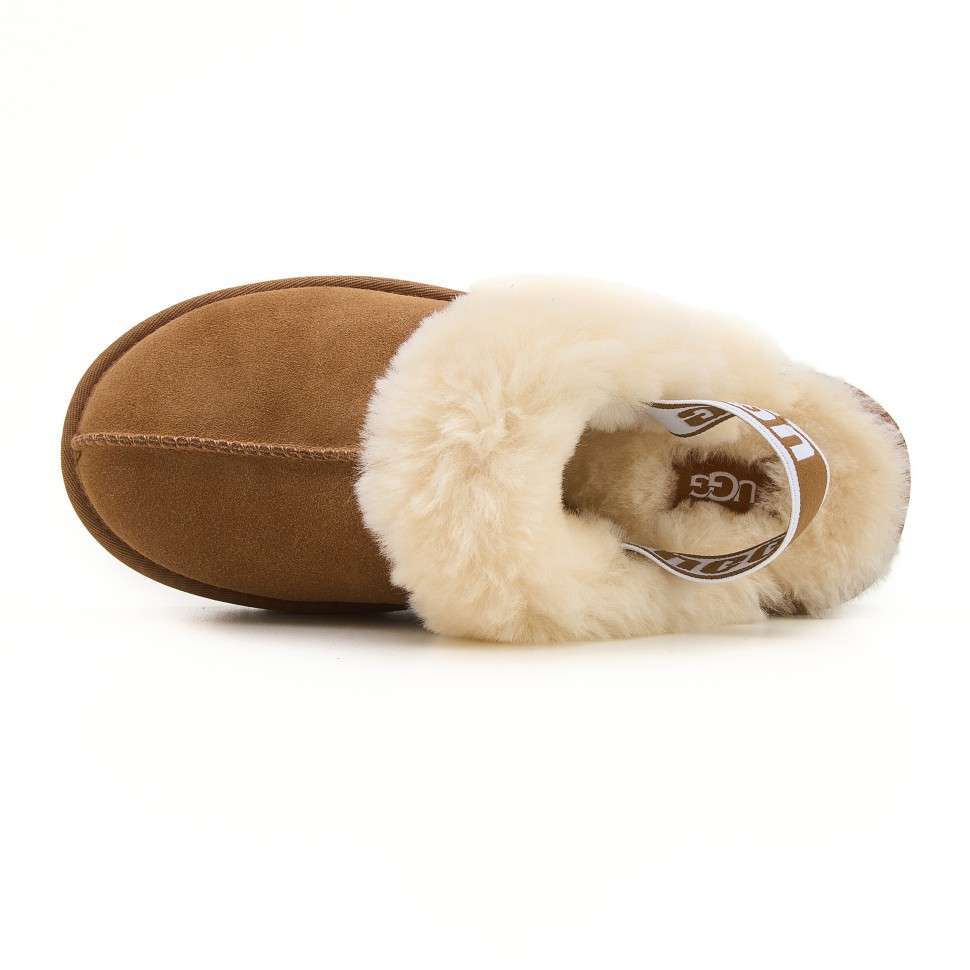 Жіночі UGG Сандалі Платформа Помаранчеві Замша Funkette Slippers Platform Chestnut v2 — фото 3