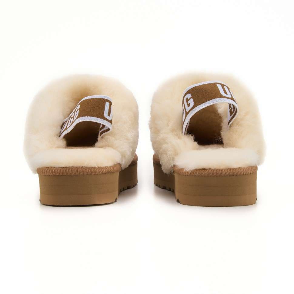 Жіночі UGG Сандалі Платформа Помаранчеві Замша Funkette Slippers Platform Chestnut v2 — фото 6