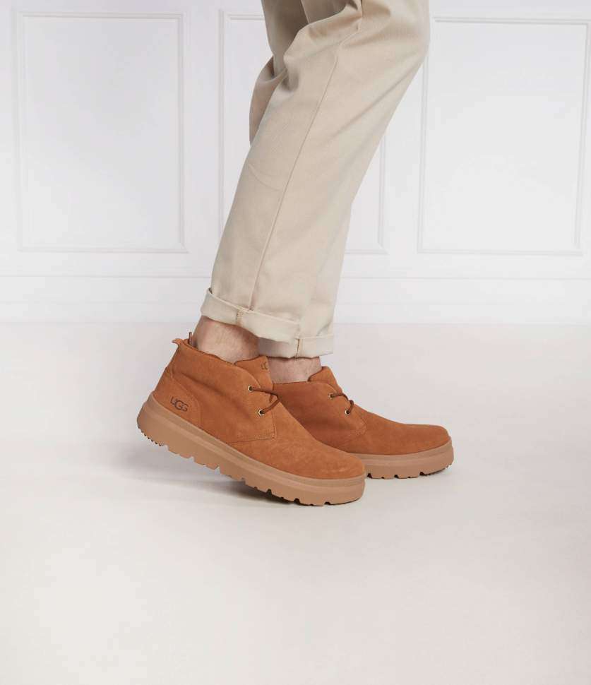 Чоловічі UGG Чоботи Зимові Замшеві Коричневі M Burleigh Chukka Chestnut — фото 3