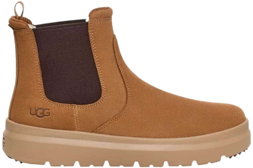 Чоловічі UGG Чоботи Зимові Замшеві Челсі Коричневі Men's Burleigh Chelsea Fashion Boots Chestnut — фото 1