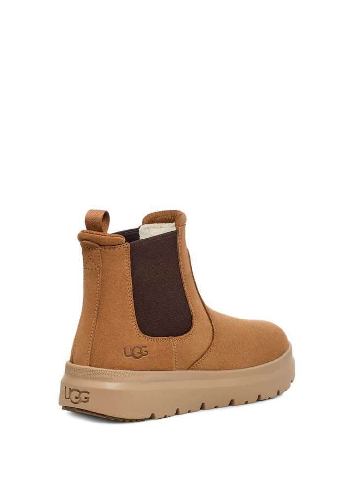 Чоловічі UGG Чоботи Зимові Замшеві Челсі Коричневі Men's Burleigh Chelsea Fashion Boots Chestnut — фото 4