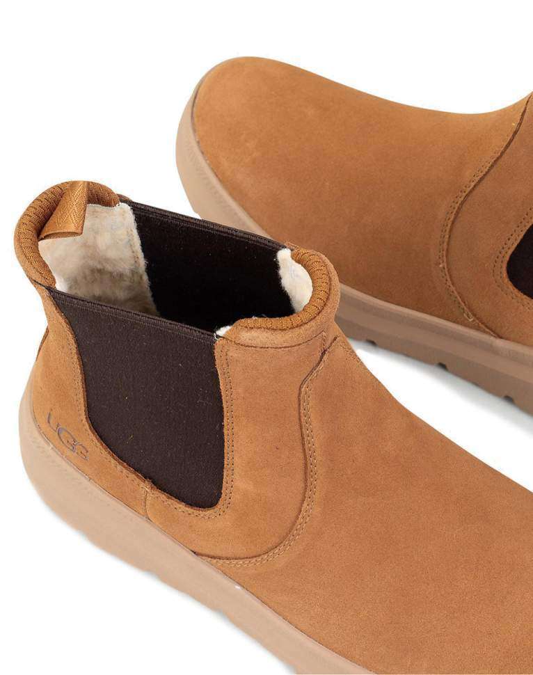 Чоловічі UGG Чоботи Зимові Замшеві Челсі Коричневі Men's Burleigh Chelsea Fashion Boots Chestnut — фото 9