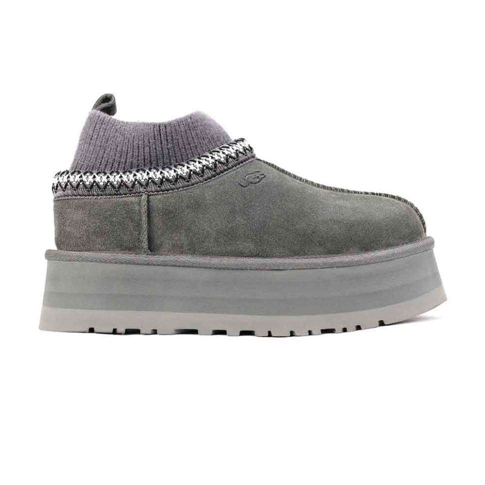 Жіночі UGG Тазз Вязані Сліппер Сірі Ультра Міні Платформа Чорні Tazz Platform Grey