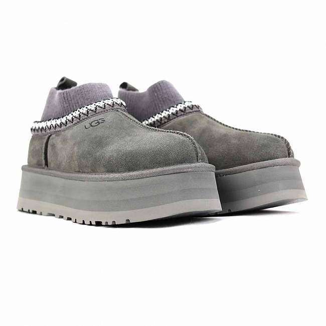 Жіночі UGG Тазз Вязані Сліппер Сірі Ультра Міні Платформа Чорні Tazz Platform Grey — фото 3