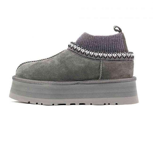 Жіночі UGG Тазз Вязані Сліппер Сірі Ультра Міні Платформа Чорні Tazz Platform Grey — фото 4