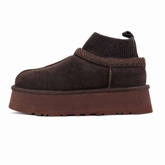 Жіночі UGG Тазз Вязані Сліппер Ультра Міні Платформа Коричневі Tazz Platform Knit Chocolate — фото 5