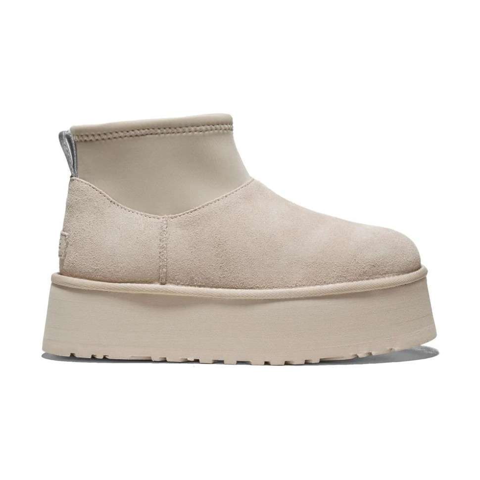 Жіночі UGG Платформа Міні Діппер Бежеві Platform Classic Mini Dipper PUFFER Beige Sand — фото 4