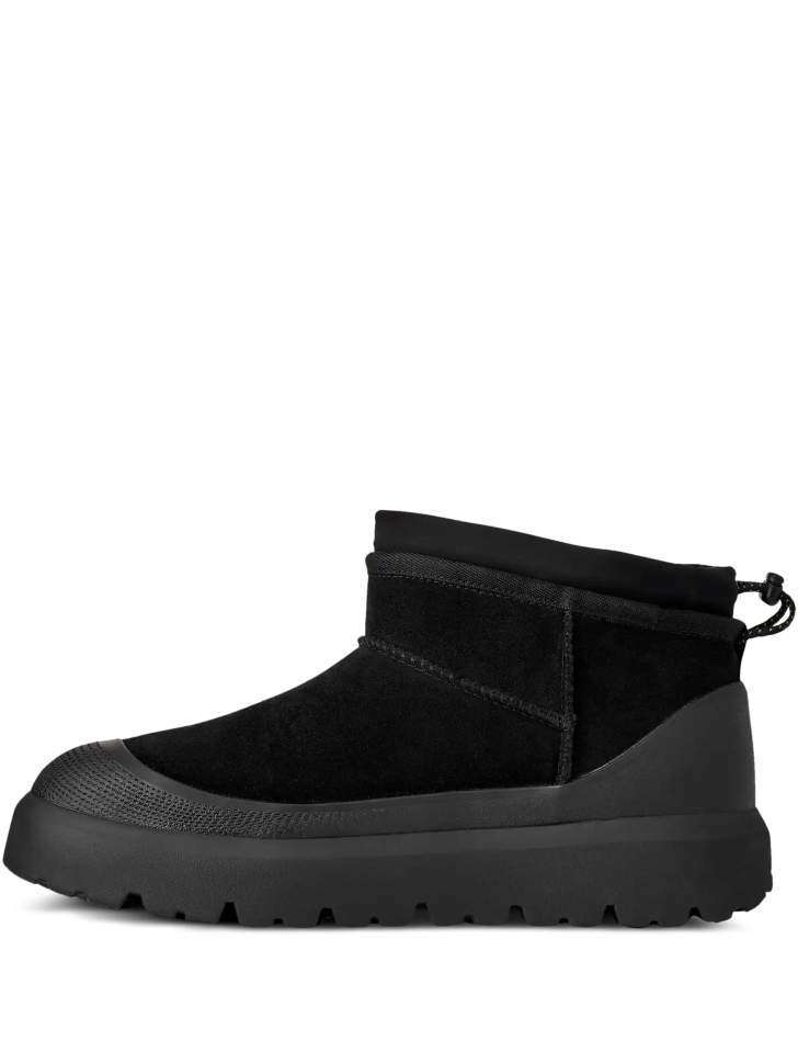 Жіночі UGG Ультра Міні Гібрід Чорні Замшеві Classic Ultra Mini Weather Hybrid